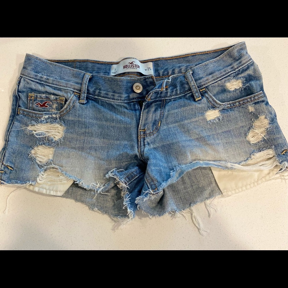 Hollister Distressed Jean Short Shorts